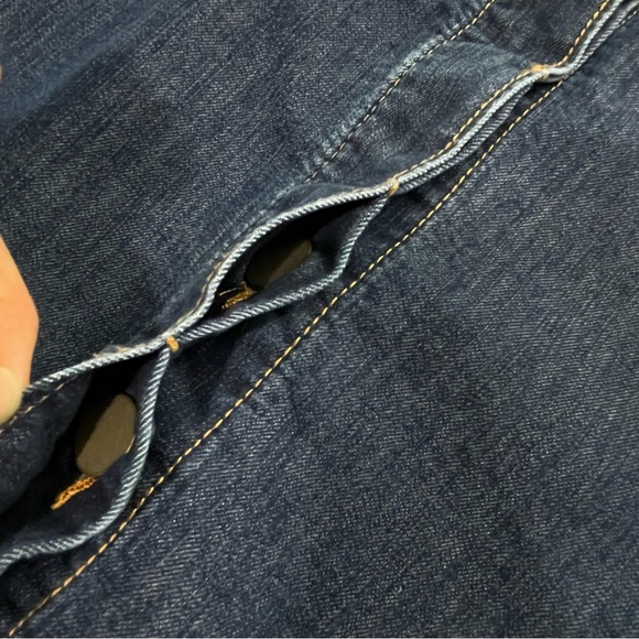 LOFT Denim Wrap Side Button Jean Skirt Sz 2 - Picture 11 of 11